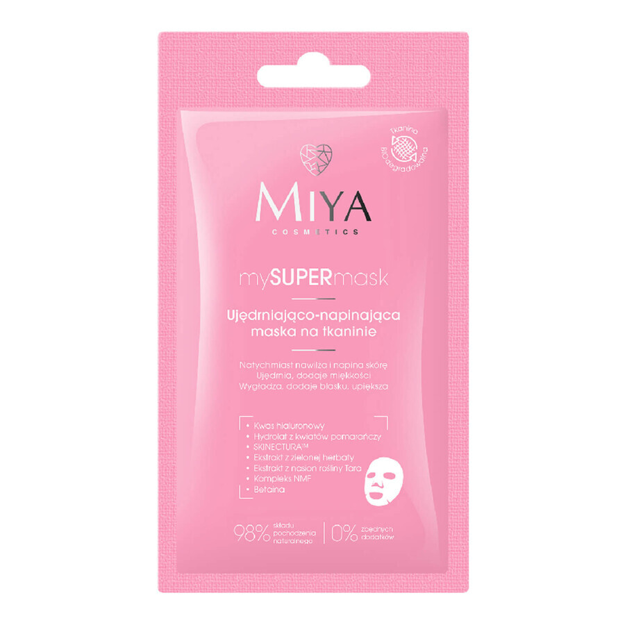 Miya mySUPERmask, maschera in tessuto rassodante e rassodante, 1 pezzo