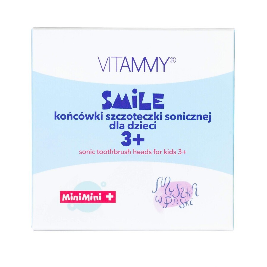 Vitammy Smile, sonische tandenborstel tips voor kinderen, MiniMini+, vanaf 3 jaar, 4 stuks