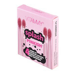 Vitammy Splash, sonische tandenborstel tips voor kinderen, roze, vanaf 8 jaar, 4 stuks