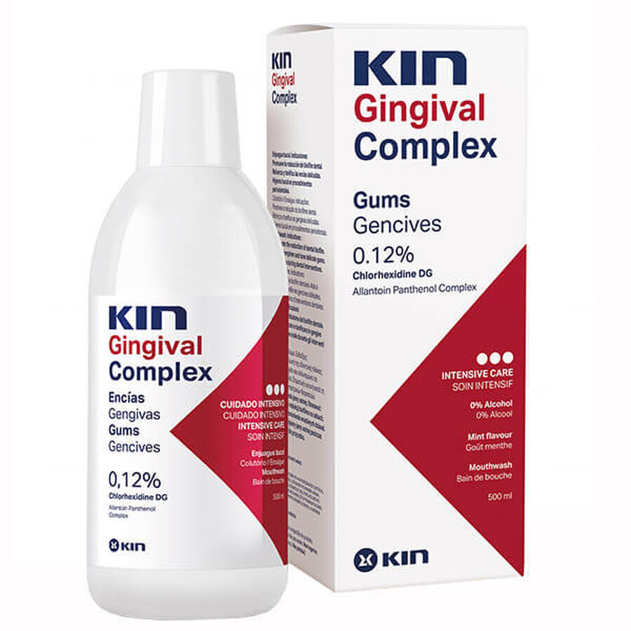 KIN Gingival Complex, Mundspülung mit Chlorhexidin, 500 ml