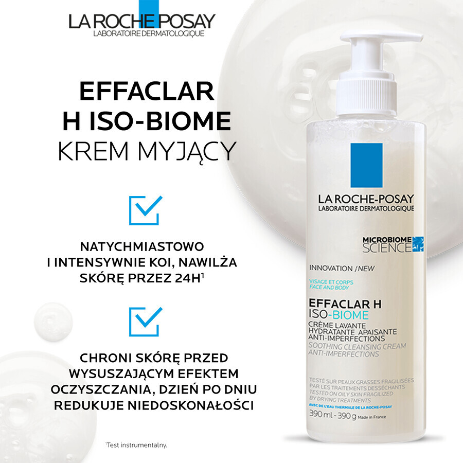 La Roche-Posay Effaclar H Iso - Biome, soothing cleansing cream against imperfections, 200 ml