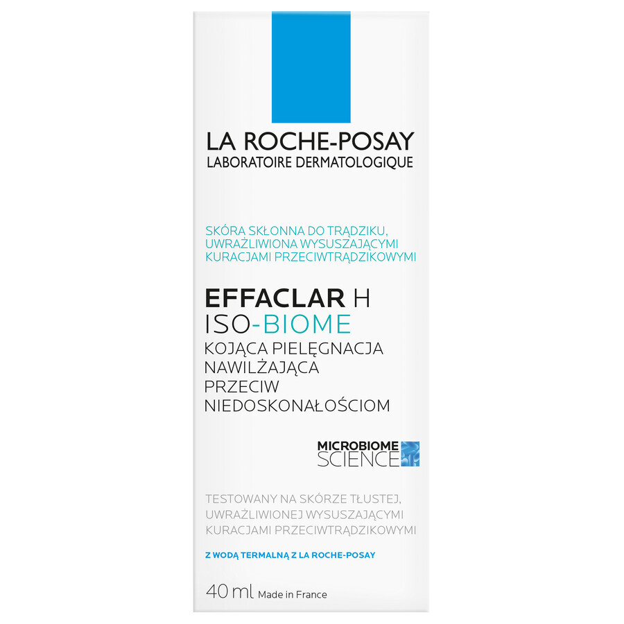 La Roche-Posay Effaclar H Iso - Biome, soothing moisturizing cream against imperfections, 40 ml