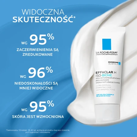 La Roche-Posay Effaclar H Iso - Biome, cremă hidratantă calmantă împotriva imperfecțiunilor, 40 ml