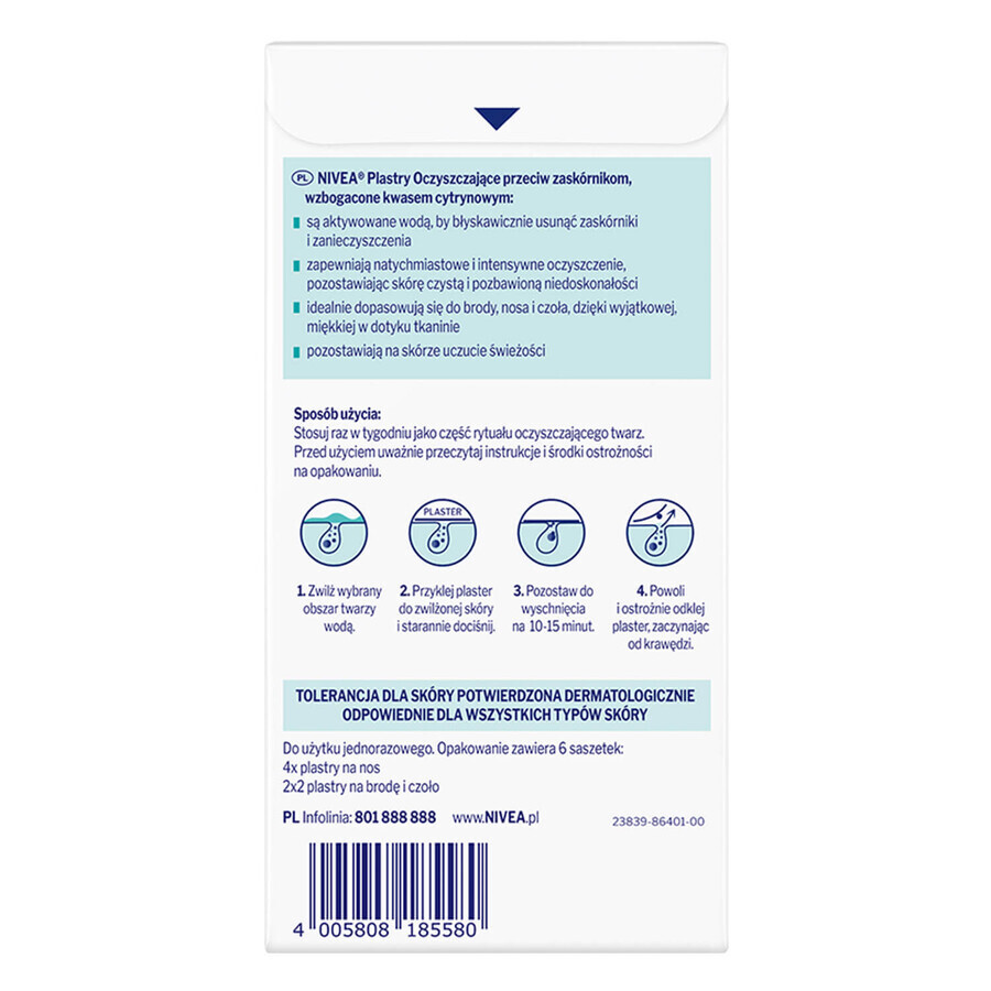 Nivea Skin Refining, zuiverende patches tegen mee-eters, 8 stuks