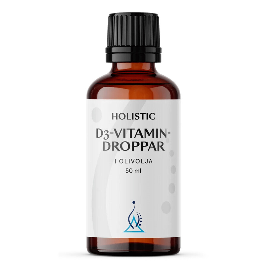 Holistic D3-Vitamine-Druppel en Olivolja, vitamine D, druppels, 50 ml