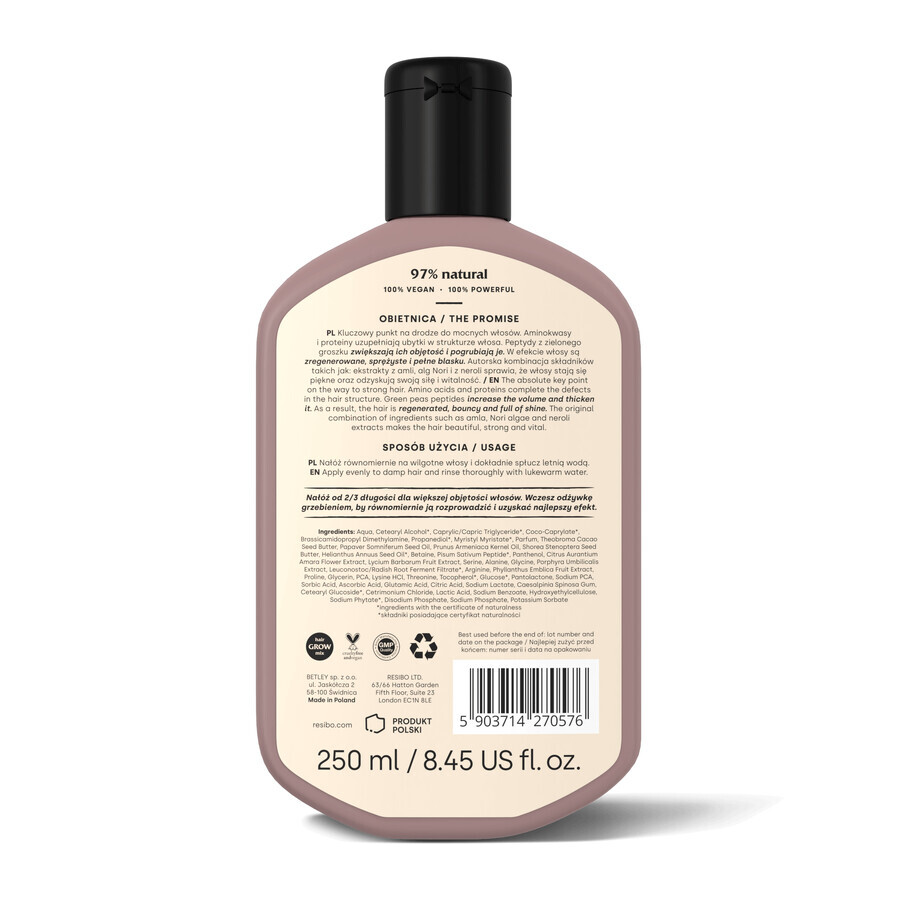 Resibo Hair Recharger, après-shampooing régénérant, 250 ml