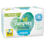 Pampers Harmonie Aqua, toallitas húmedas, 3 x 48 piezas