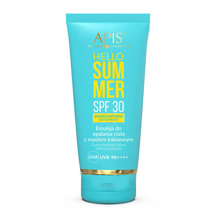 Apis Hello Summer, emulsie voor zonnebaden met cacaoboter, SPF 30, 200 ml