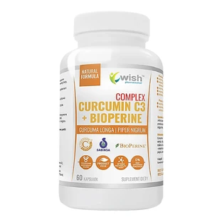 Wish Curcumine C3 + Bioperine Complex, curcumine en piperine, 60 capsules