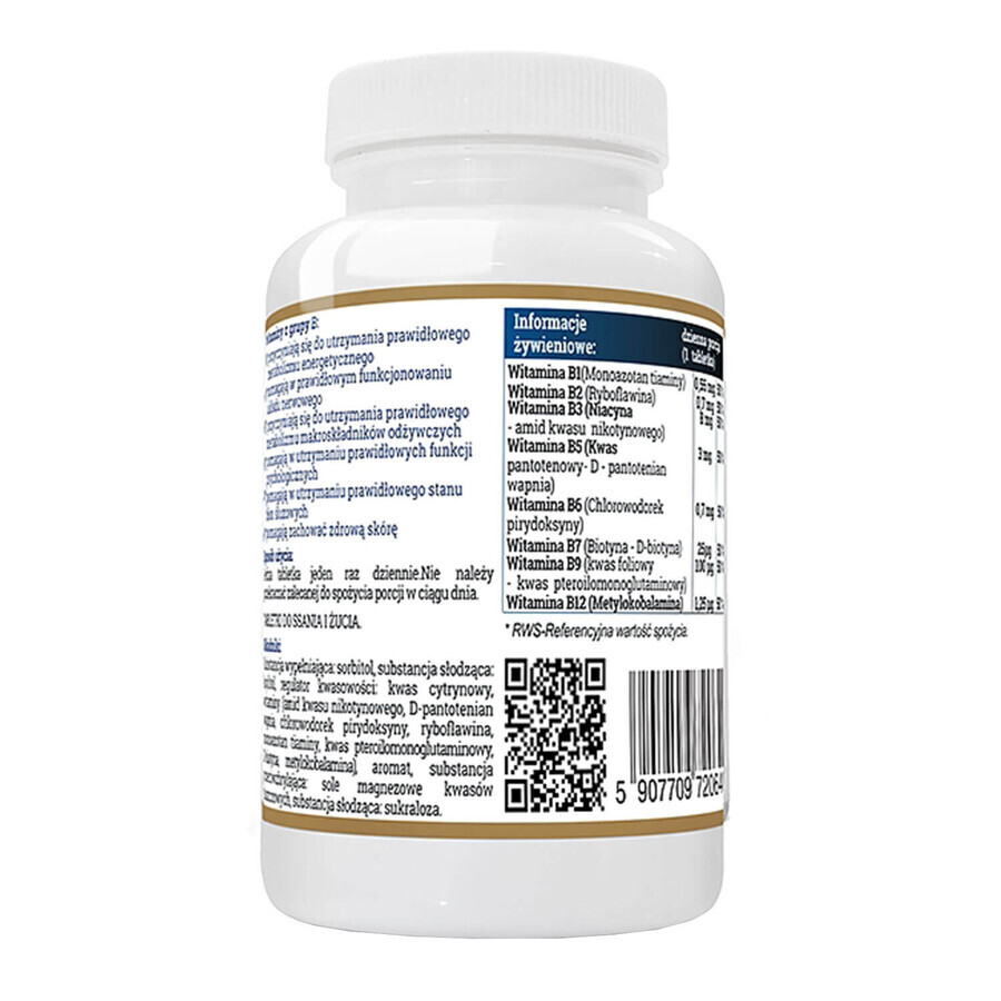 Progress Labs Vitamine B-Complex Junior 50% RWS, sinaasappelsmaak, 120 zuigtabletten