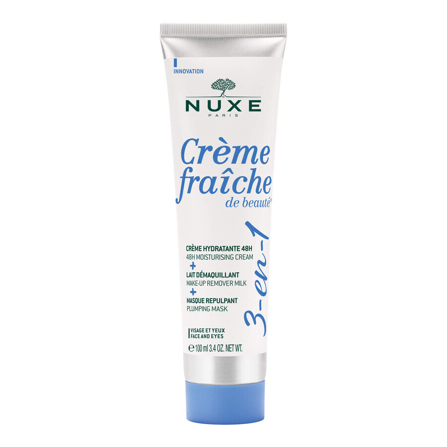 Nuxe Creme Fraiche de Beaute, crème hydratante 3 en 1, 100 ml