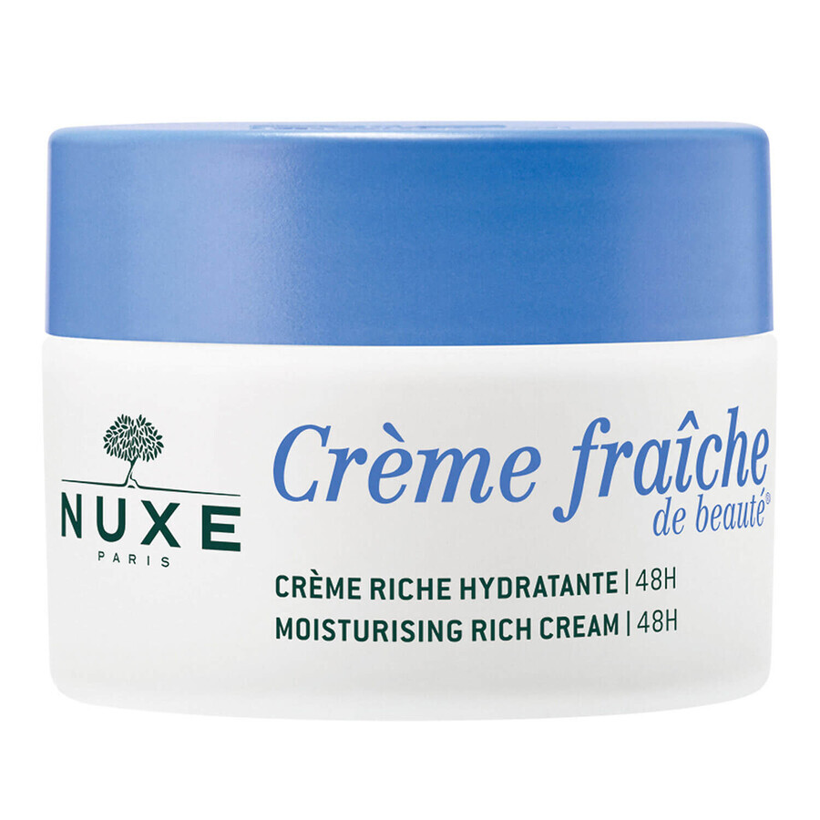 Nuxe Creme Fraiche de Beaute, reichhaltige Feuchtigkeitscreme 48h, trockene Haut, 50 ml