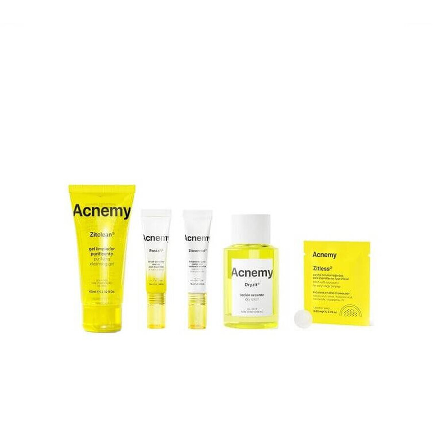 Pacchetto per la routine completa per la pelle dell'acne Zitminis, Acnemy