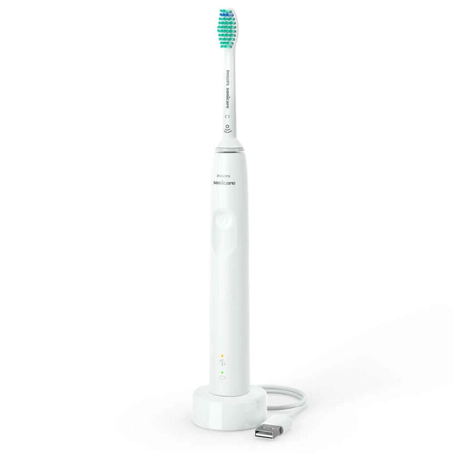 Philips Sonicare 3100 Series, sonic toothbrush, HX3675/13, white, 2 pieces