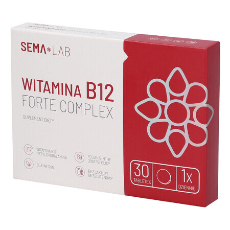 SEMA Lab Vitamine B12 Forte Complex, 30 filmomhulde tabletten