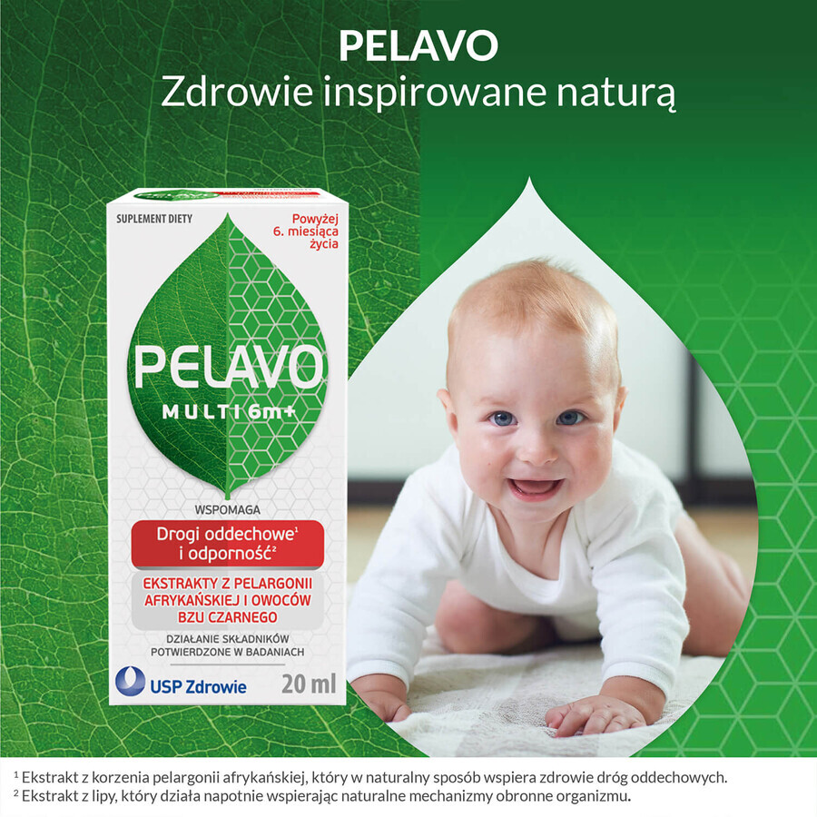 Pelavo Multi 6m+, druppels voor baby's en peuters vanaf 6 maanden, 20 ml 