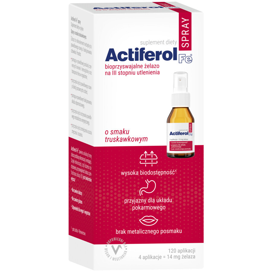 Actiferol Fe, spray met aardbeiensmaak, 60 ml