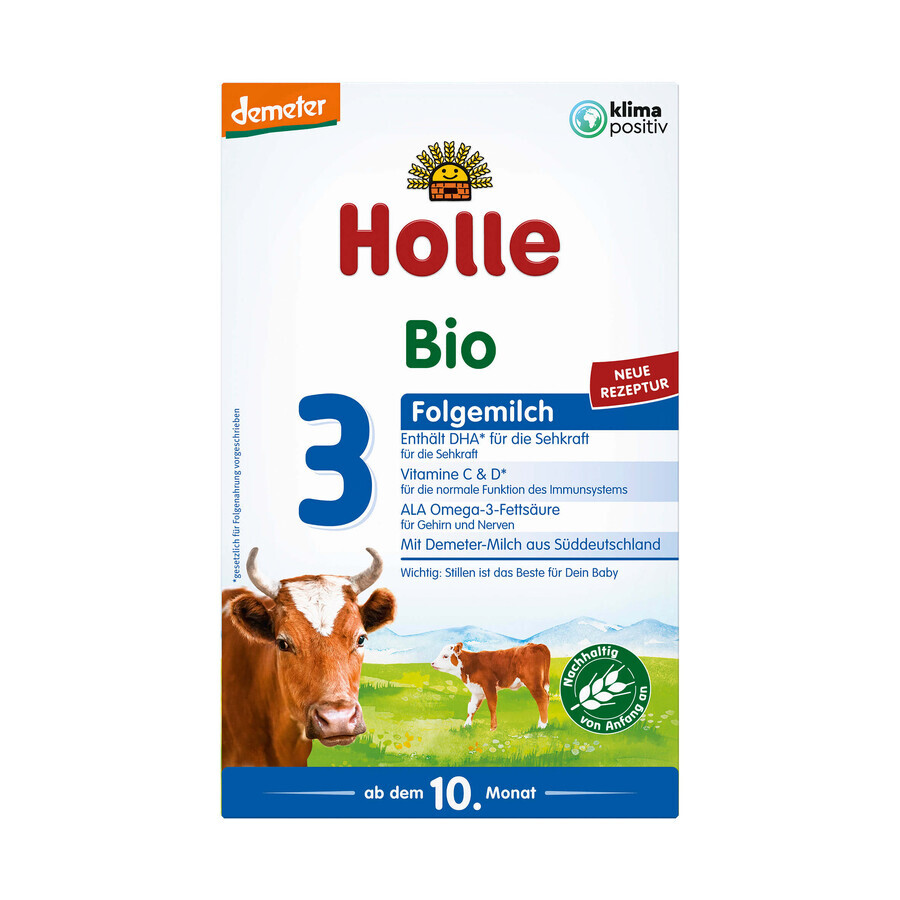 Holle Bio 3, Latte di proseguimento, da 10 mesi, 600 g