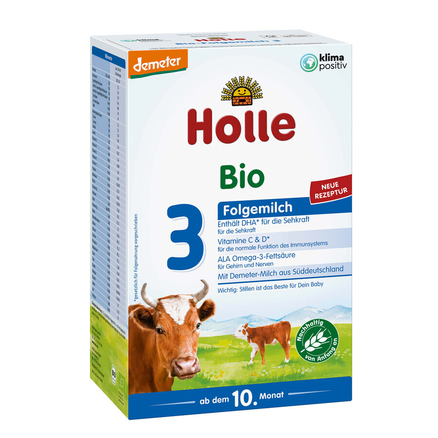 Holle Bio 3, Latte di proseguimento, da 10 mesi, 600 g