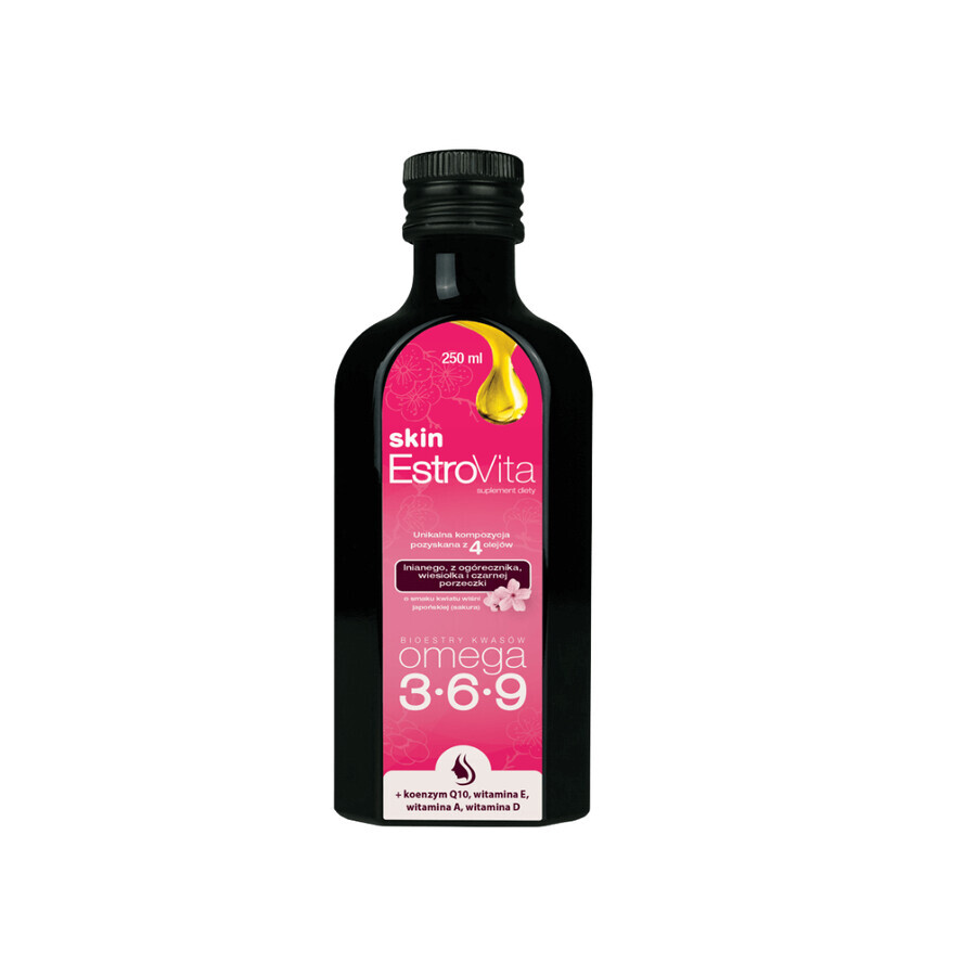 EstroVita Skin, Omega 3-6-9 Acid Esters, Japanese Sakura Cherry Blossom Flavor, 250ml