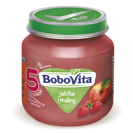 BoboVita Dessert, appels en frambozen, na 5 maanden, 125 g