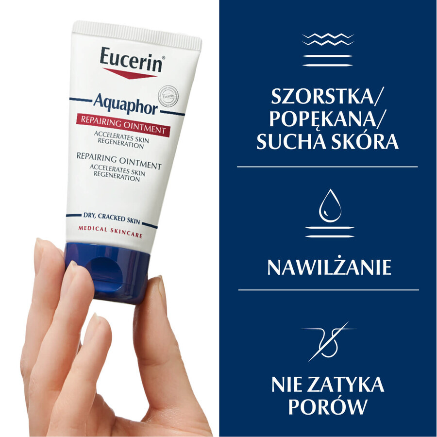 Eucerin Aquaphor, herstellende zalf voor droge, gebarsten en geïrriteerde huid, 45 ml