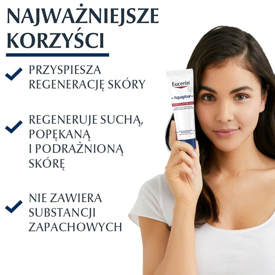 Eucerin Aquaphor, Regenerations-Salbe für trockene, rissige und gereizte Haut, 220 ml