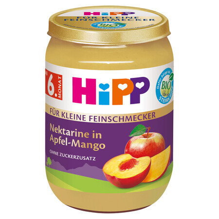 HiPP Fruit Bio, nectarine met appel en mango, na 6 maanden,190 g