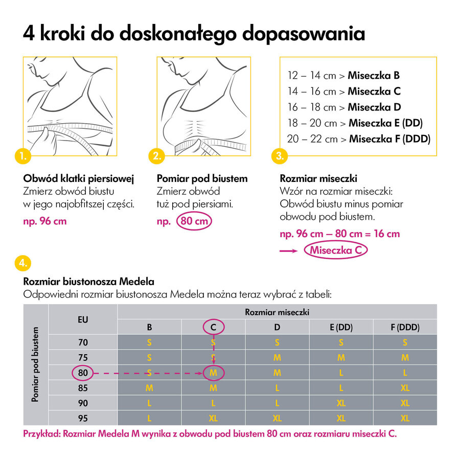 Medela Hands-Free, borstkolfkorset, zwart, maat S, 1 stuk