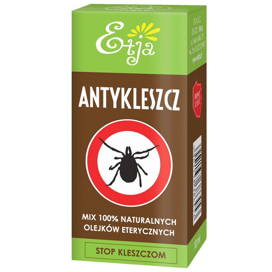 Etja Anticleszcz, a blend of natural essential oil tick repellants, 10 ml