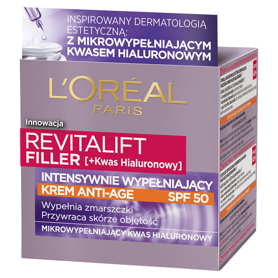 L'Oreal Revitalift Filler Intensive Filler Anti-Aging Face Cream SPF 50 Day 50ml