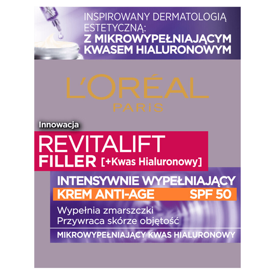 L'Oreal Revitalift Filler Intensive Filler Anti-Aging Face Cream SPF 50 Day 50ml