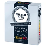 Mister Size Moist Condoms Smooth Test Pack 53mm + 57mm + 60mm 3 Pieces