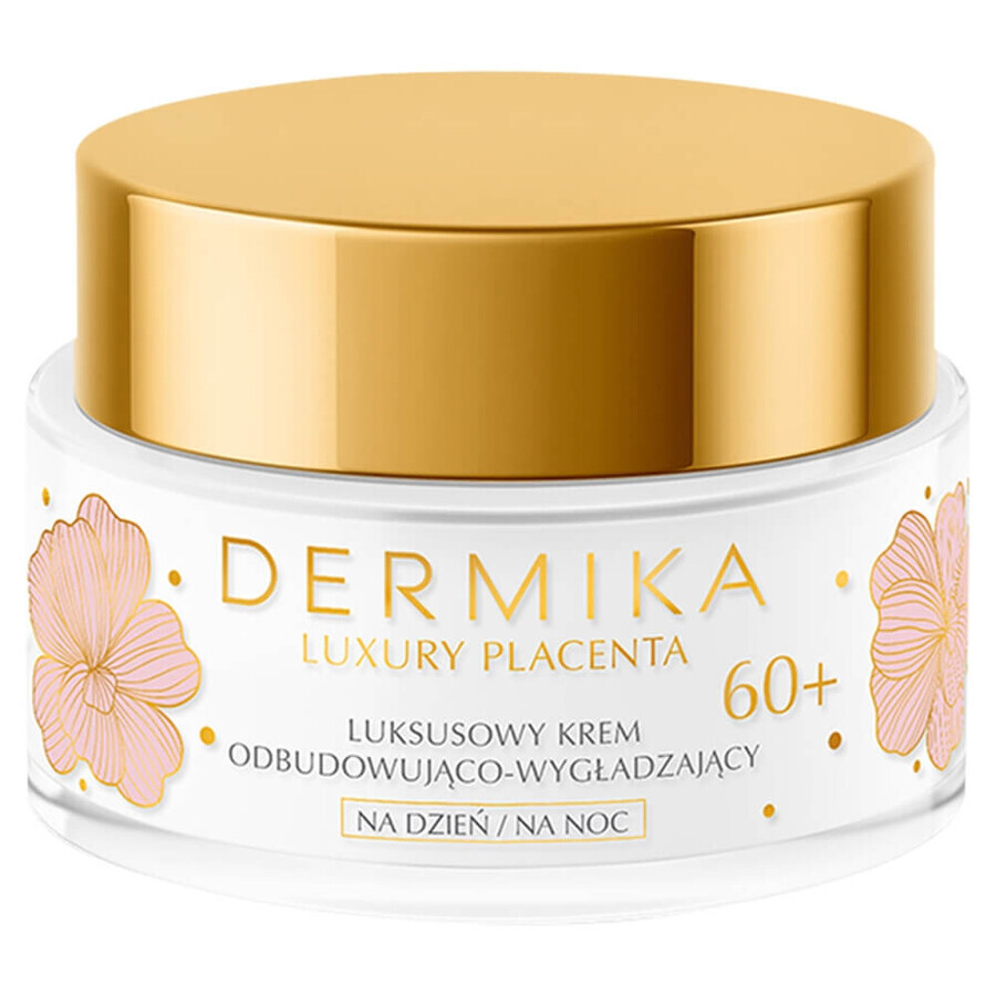 Dermika Luxury Placenta 60+, lussuosa crema ricostituente e levigante, 50 ml