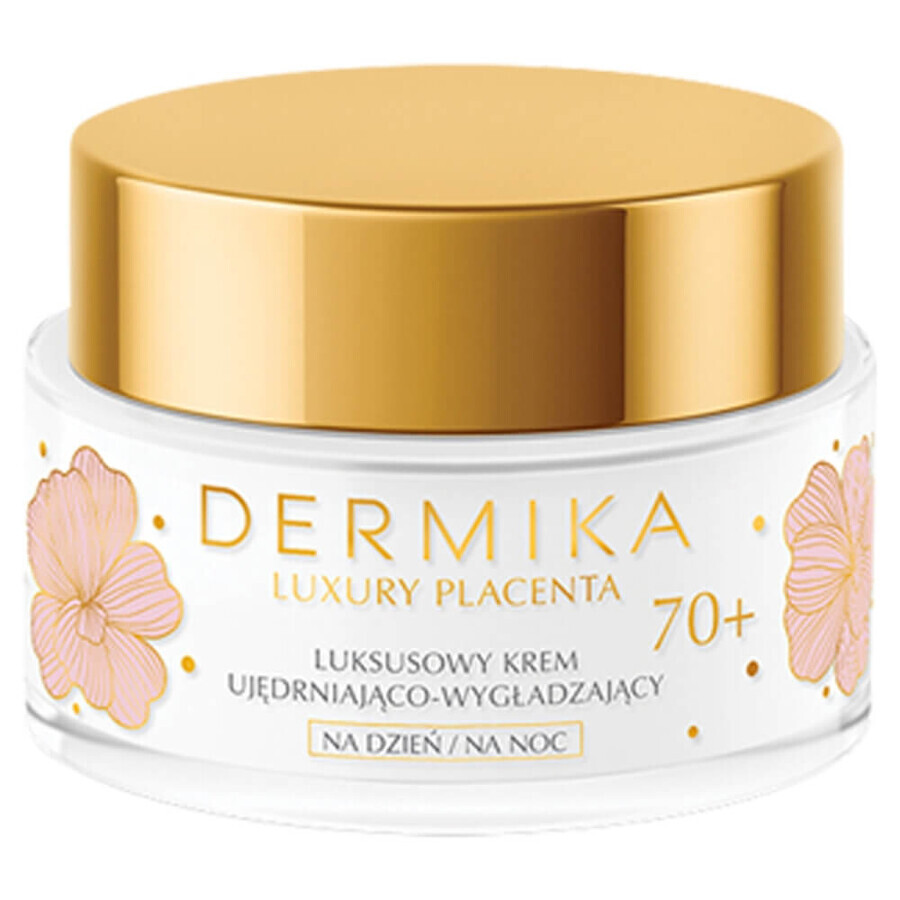 Dermika Luxury Placenta 70+, lush firming and smoothing cream, 50 ml