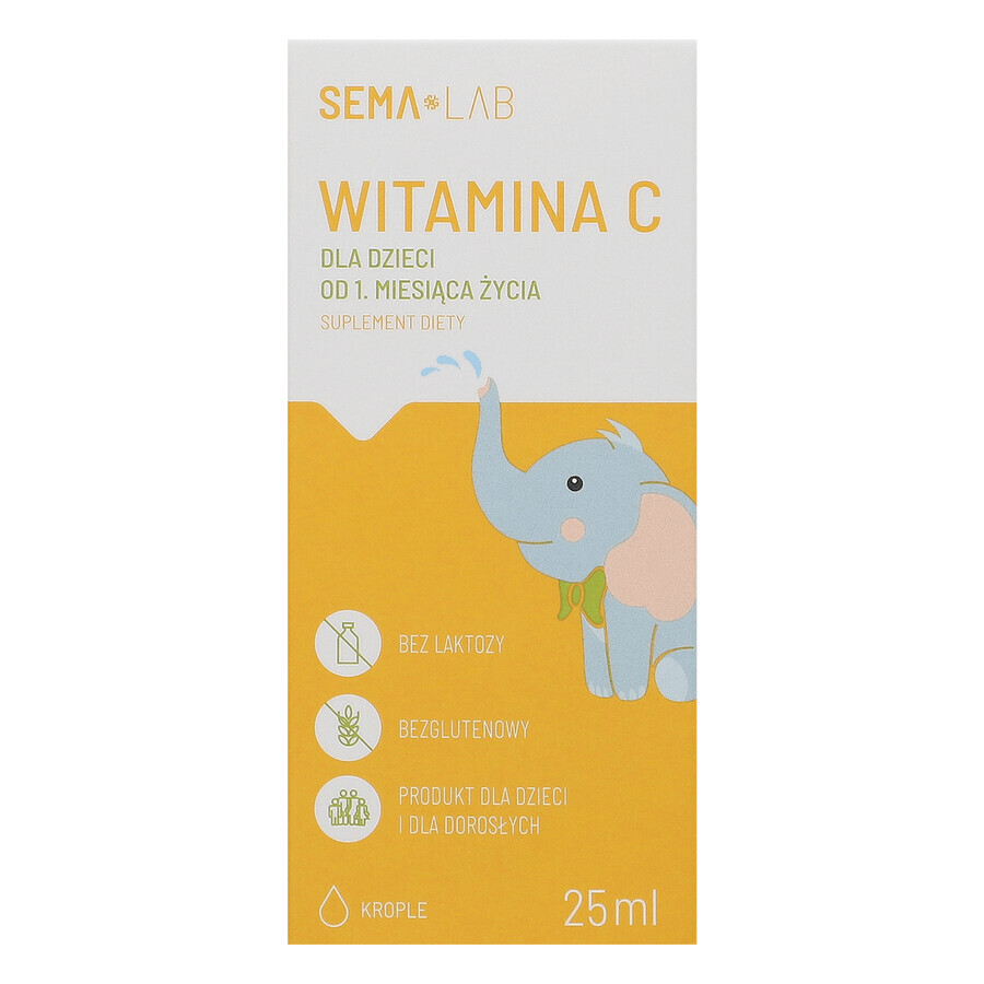 SEMA Lab Vitamine C voor kinderen vanaf 1 maand, druppels, 25 ml