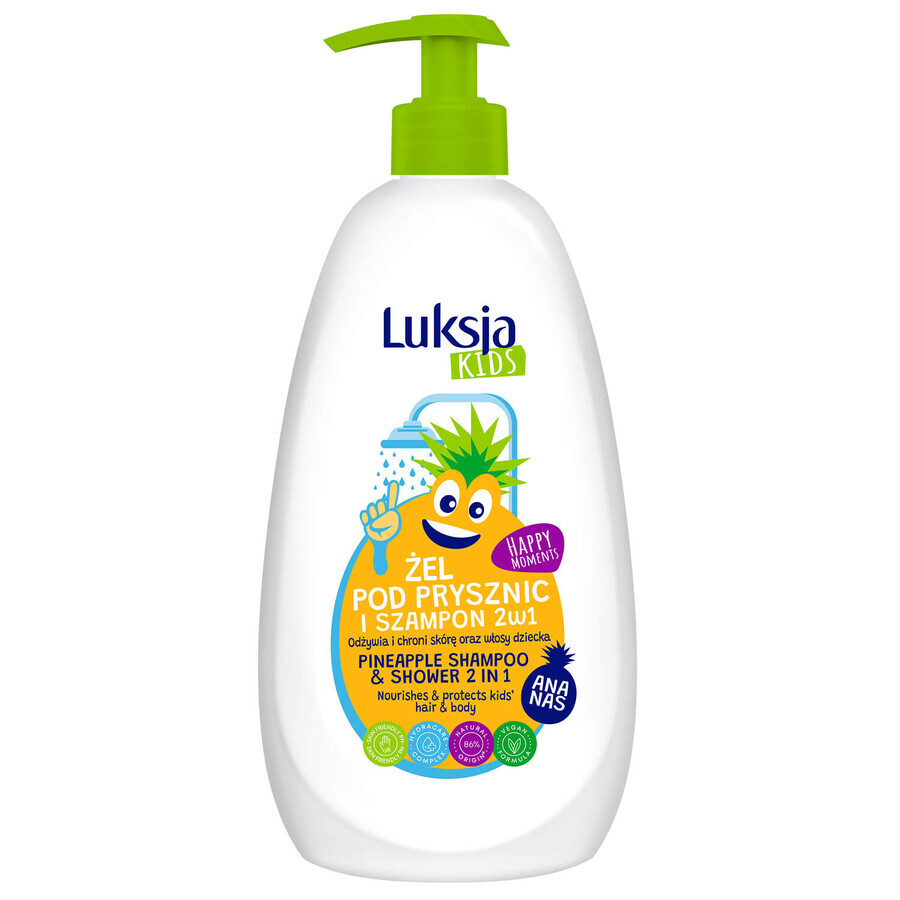 Luxja Kids, 2-in-1 baby douchegel en shampoo, ananas, 500 ml