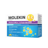 Molekin D3 + K2, vitamin D 2000 IU + vitamin K 75 µg in linseed oil, 75 capsules