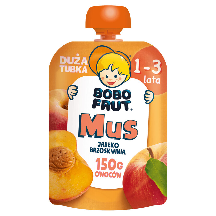 Bobo Frut Fruitmousse in een tube, appel en perzik, 1-3 jaar, 150 g