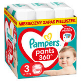 Pampers Pants, luiers, maat 3, 6-11 kg, 204 stuks