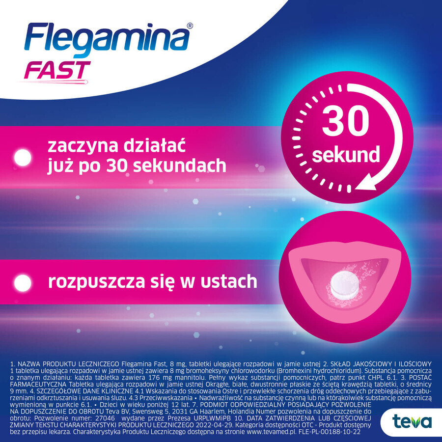 Flegamina Fast 8 mg, 20 Tabletten