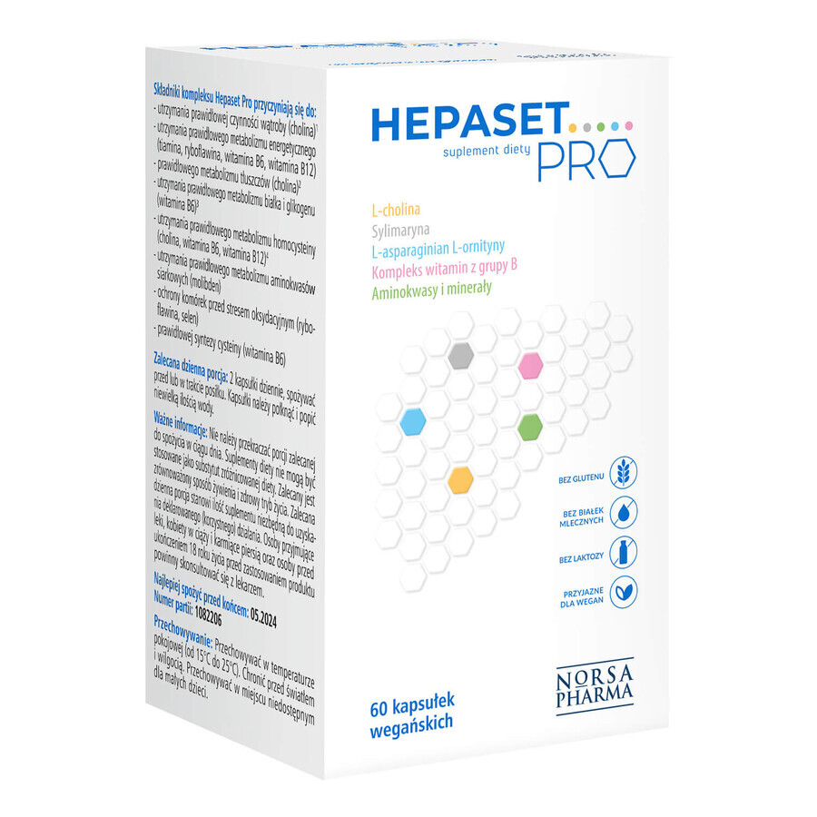 Hepaset Pro, 60 capsules