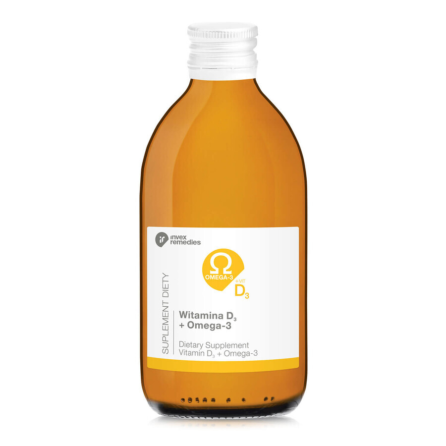 Invex-Heilmittel, Vitamin D3 + Omega-3, 300 ml