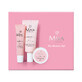 Miya My Beauty Set, myLIPscrub, exfoliant natural pentru buze, 10 g + myLIPbalm, balsam de buze cu hidratare intensă, 15 g + myBEAUTYbase, bază de machiaj naturală, 30 ml