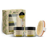 Silcare Naturro set exfoliante corporal 150 ml + manteca corporal 150 ml + cepillo de masaje corporal