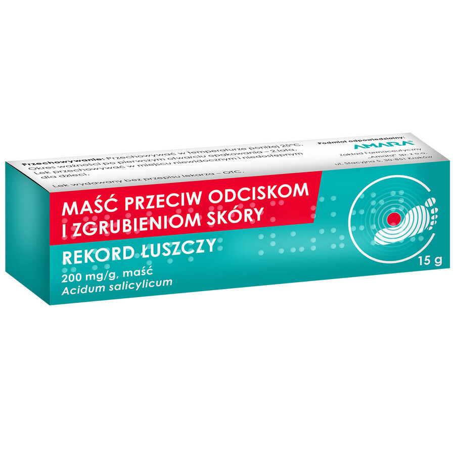 Huidzalf tegen likdoorns en korsten Rekord Psoriasis 200 mg/g, 15 g