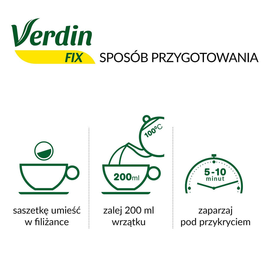 Verdin Fix cu zmeură, 20 plicuri