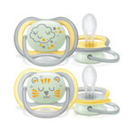 Avent Ultra Air, fopspeen, silicone, orthodontisch, 's nachts, SCF376/01, na 18 maanden, 2 stuks