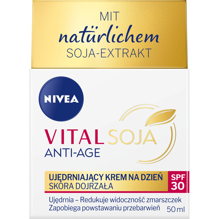 Nivea Vital Soja Anti-Age, cremă de zi de întărire, piele matură, SPF 30, 50 ml