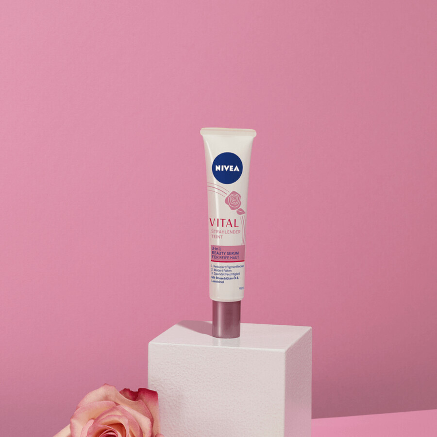 Nivea Vital Radiant Skin, ser de frumusețe 3 în 1, piele matură, 40 ml